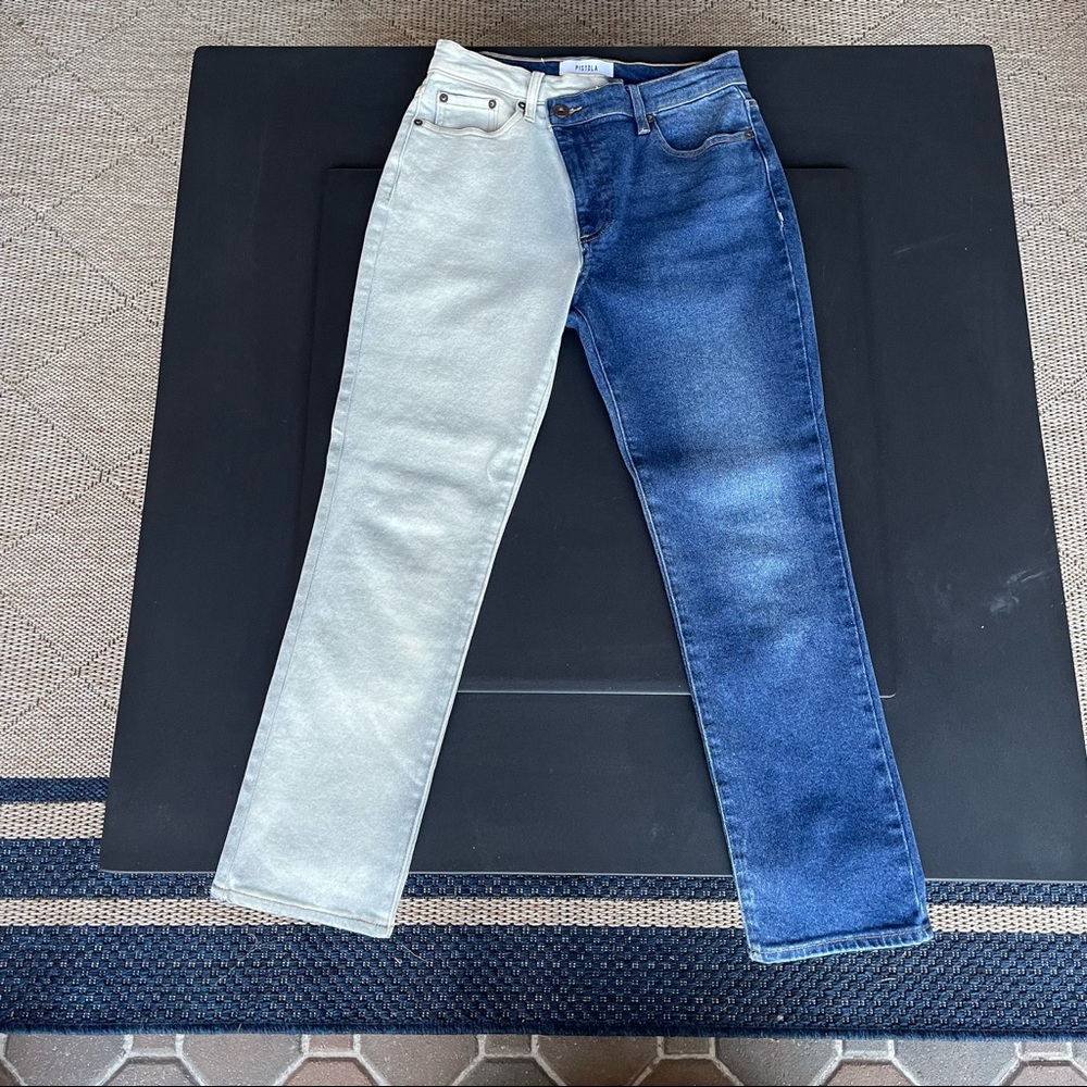 Pistola Two-Tone Asymmetric Jeans - Picture 9 of 12